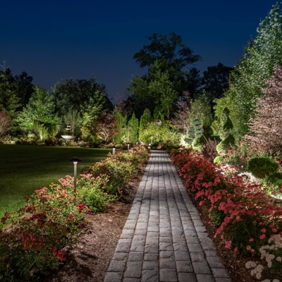 Make your paths around your home safer with professional pathway lighting in Cincinnati. Photo